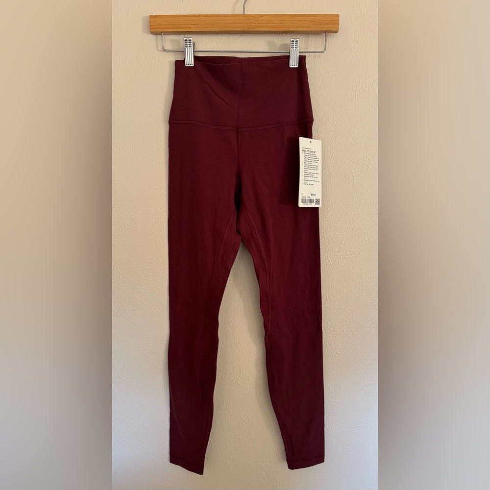 Lululemon Align HR Pant 28” Size 4 NWT Red Merlot